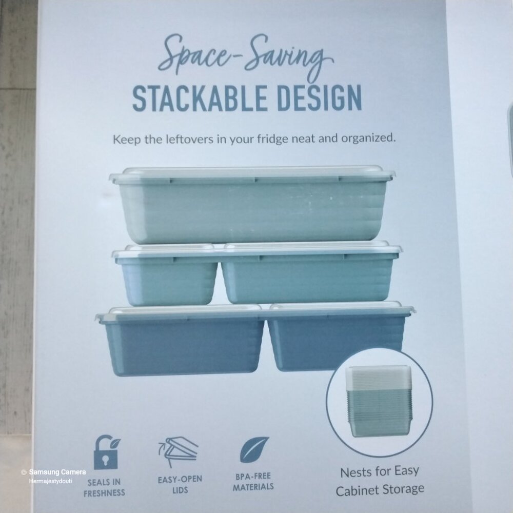 6 Piece Bentgo Prep Food Storage Set Microwave Dishwasher Freezer Safe BPA-Free
